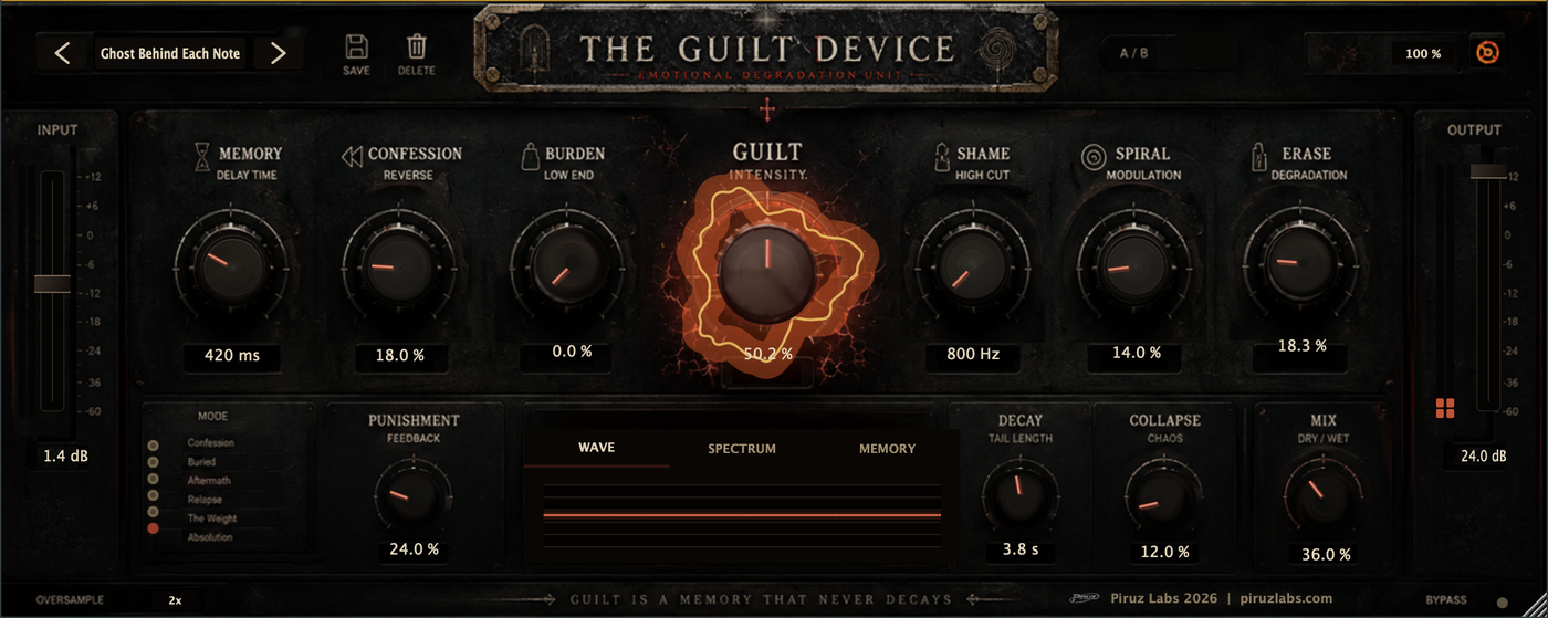 The Guilt Device plugin interface